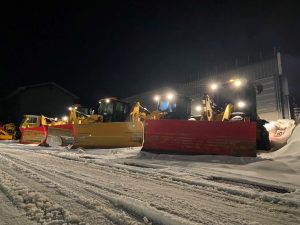 除雪車　発車準備